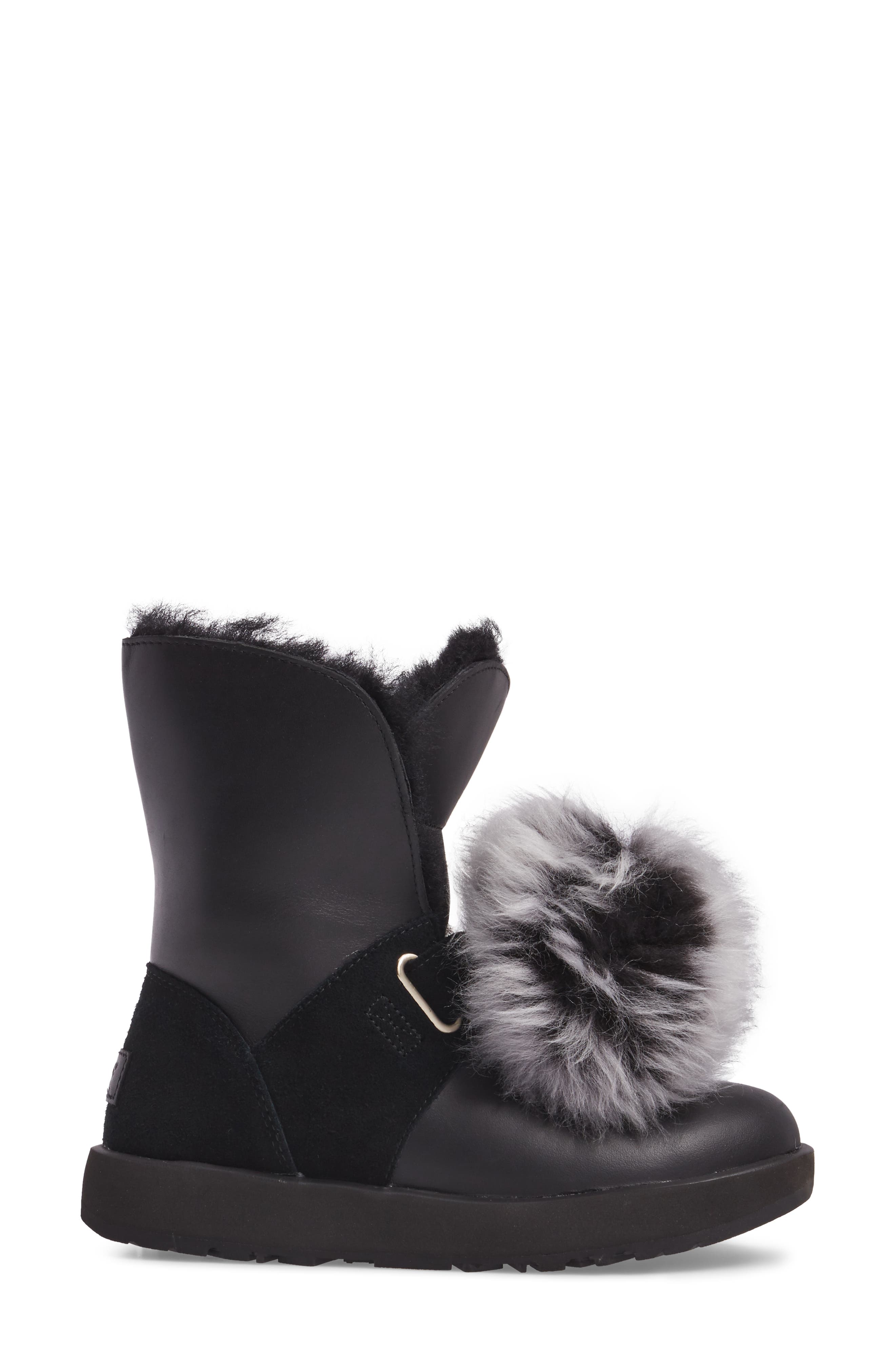 UGG<sup>®</sup> Isley Genuine Shearling Pompom Waterproof Boot, Alternate, color, 