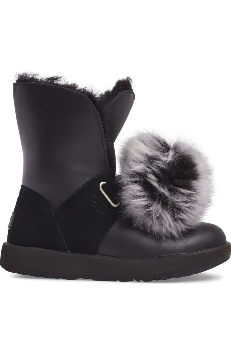UGG<sup>®</sup> Isley Genuine Shearling Pompom Waterproof Boot, Alternate, color,
