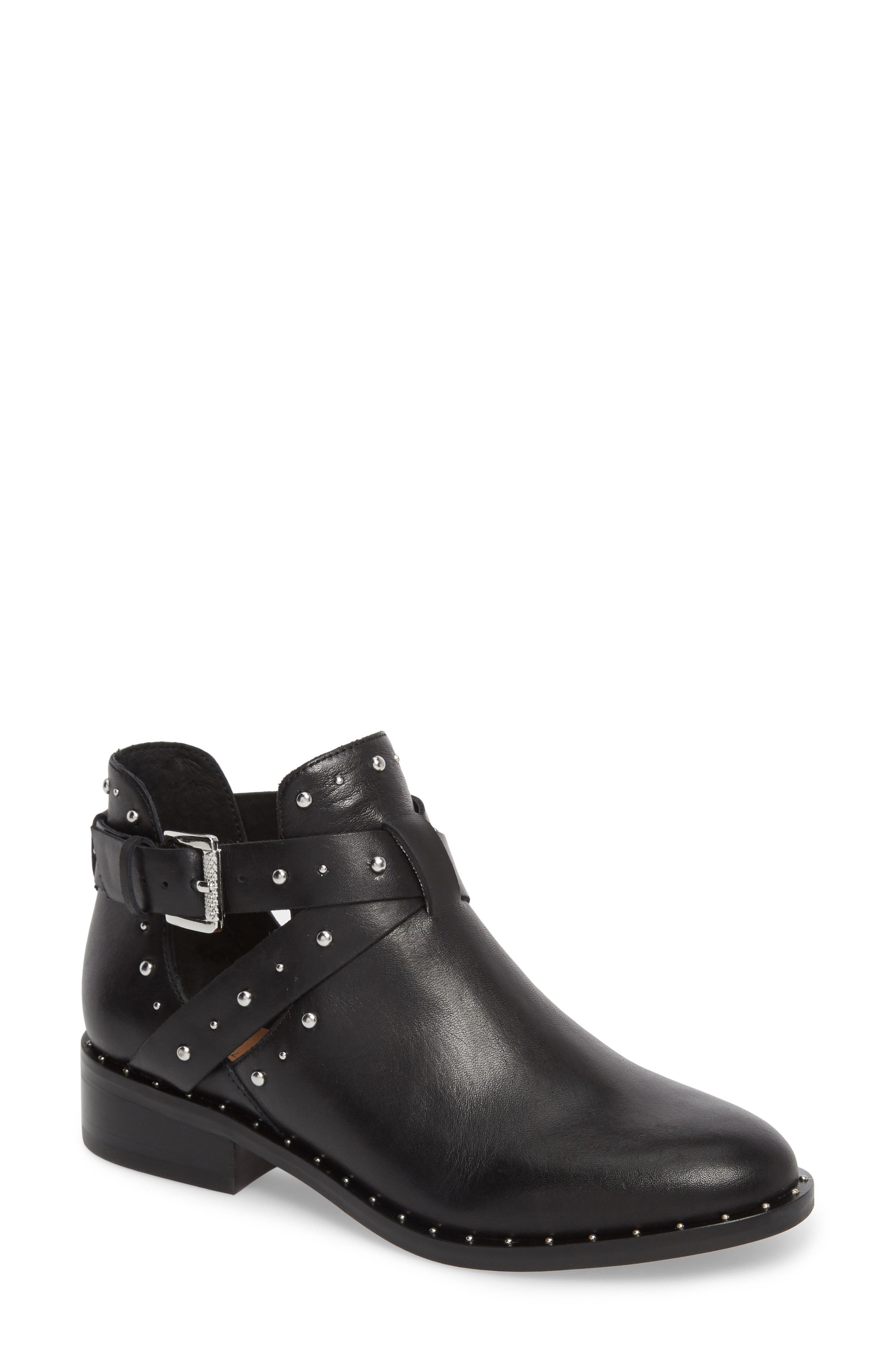 Hailey Bootie, Main, color, BLACK LEATHER
