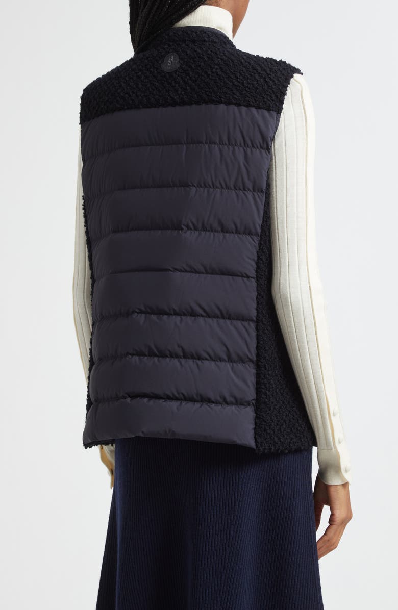 Moncler Fallavier Virgin Wool Down Vest, Alternate, color, Dark Navy Blue