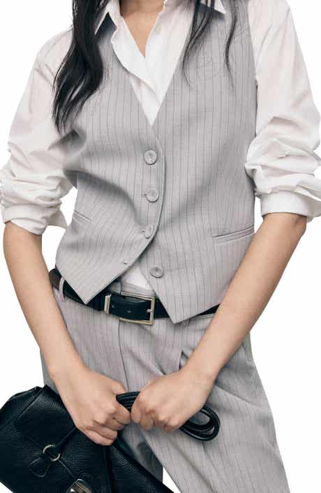 MANGO Pinstripe Suit Waistcoat