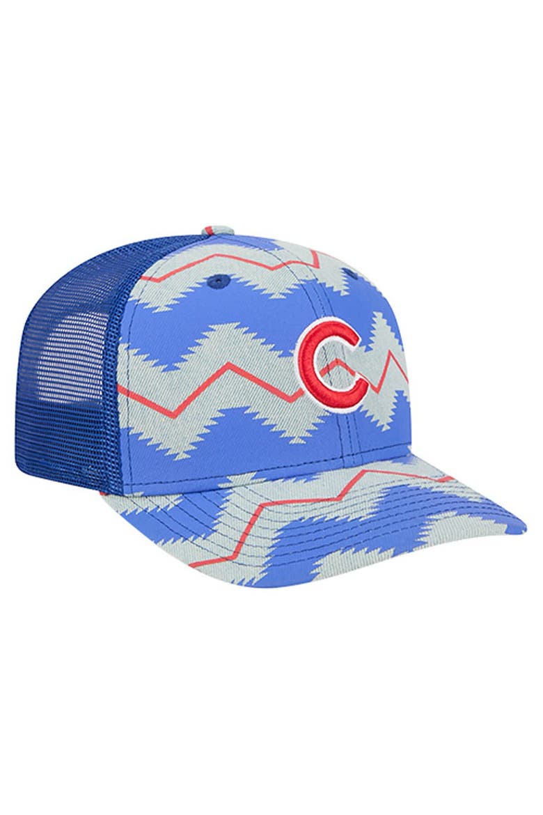 Men's New Era Denim/Royal Chicago Cubs Aztec Denim 9SEVENTY Adjustable Hat, Alternate, color, Denim