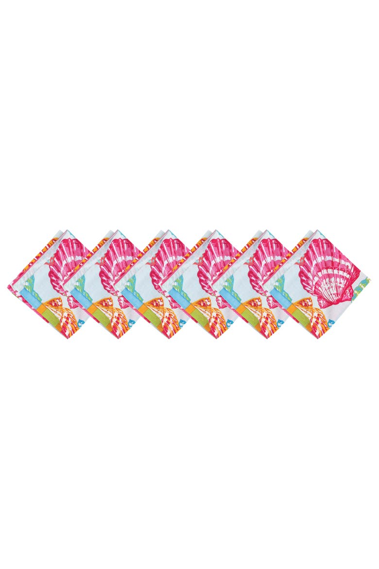Merritt Island Napkin, Set of 6, Main, color, Pink
