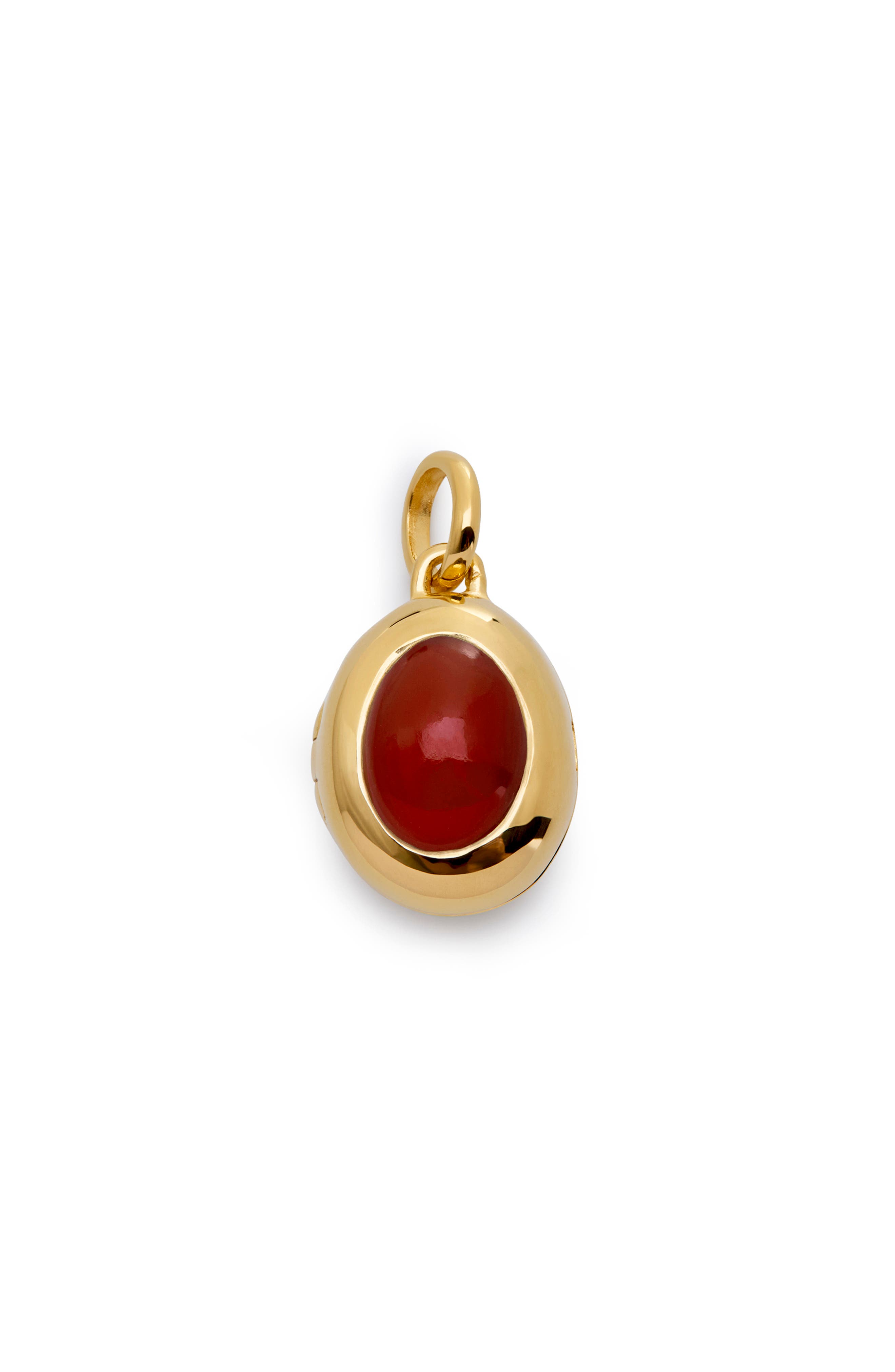 18CT GOLD VERMEIL / RED ONYX