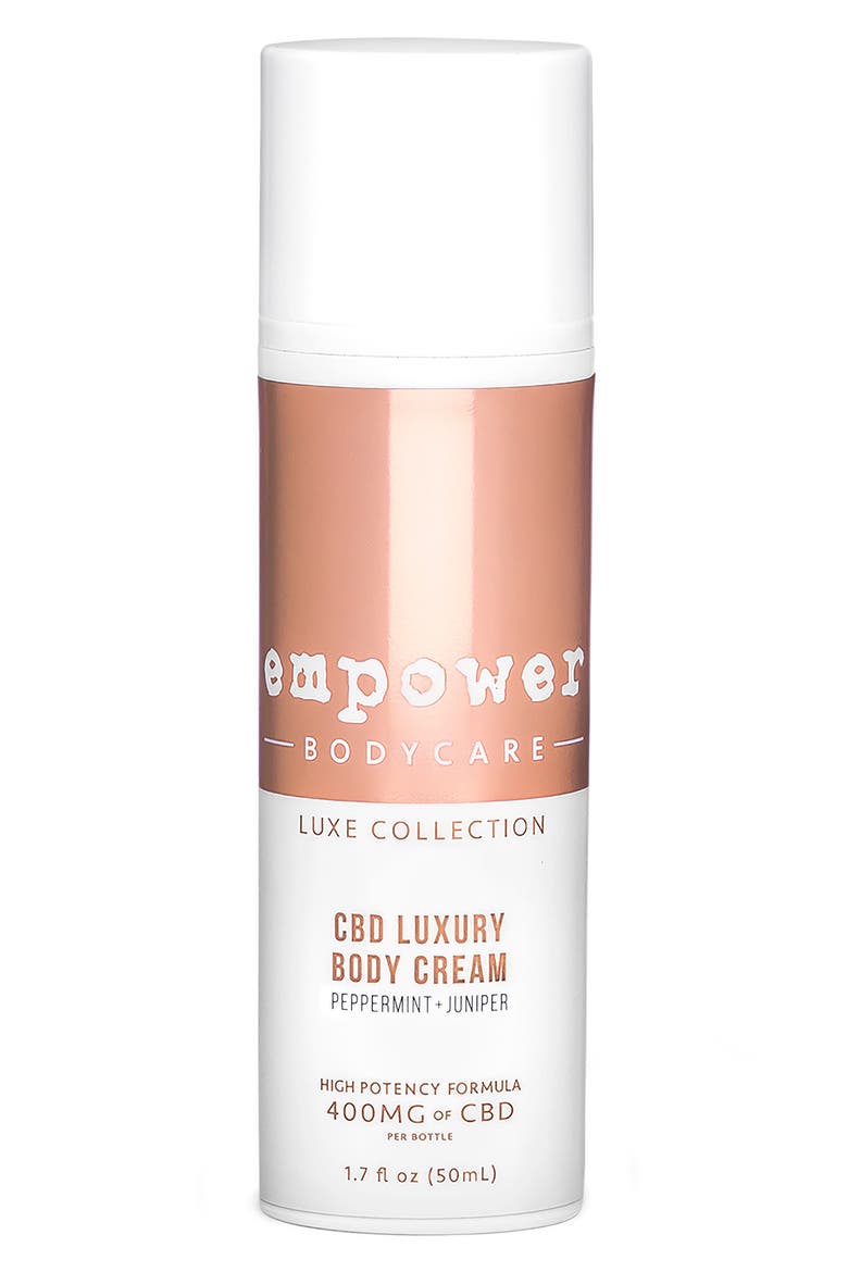 Peppermint Juniper CBD Luxury Body Cream, Main, color, NO COLOR