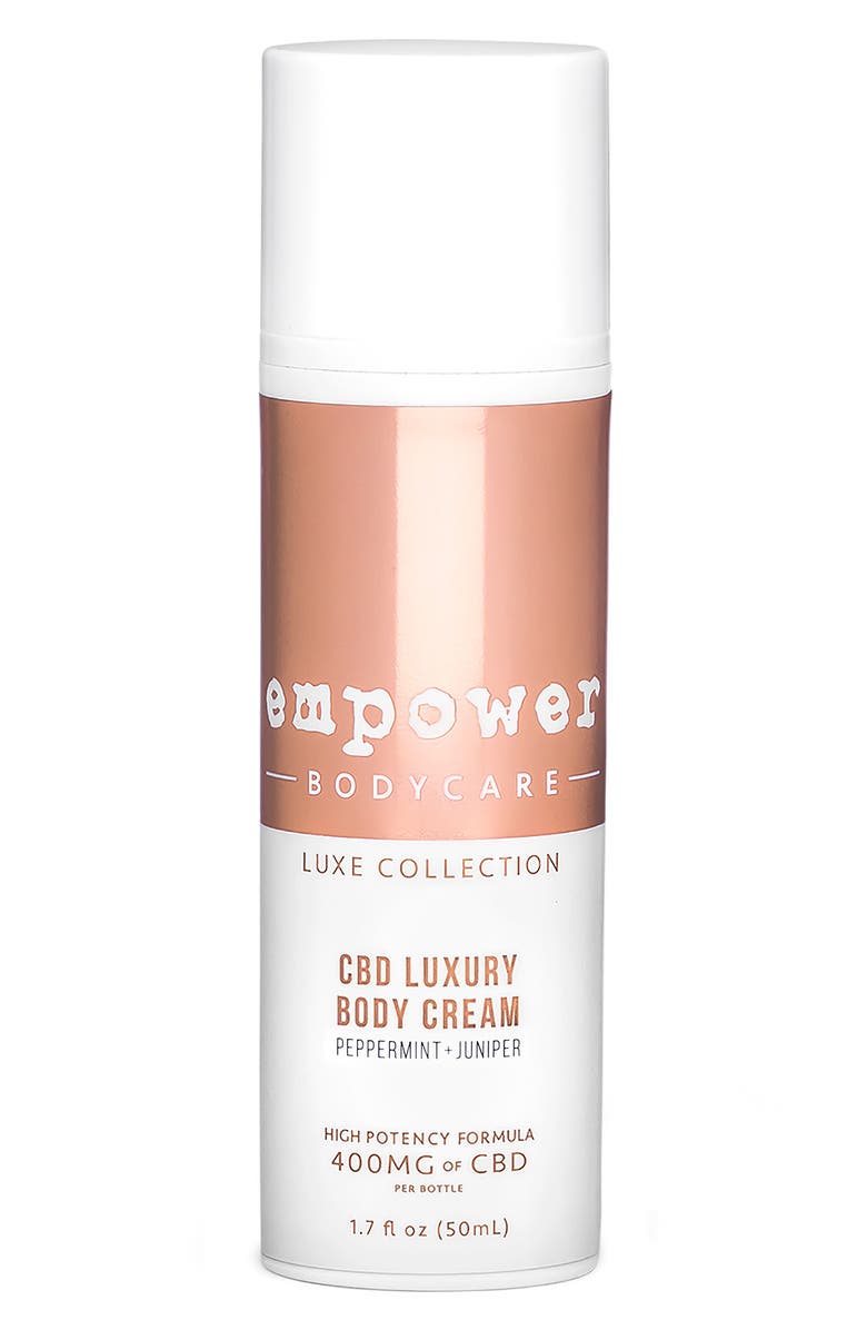Empower Peppermint Juniper CBD Luxury Body Cream, Main, color, 
