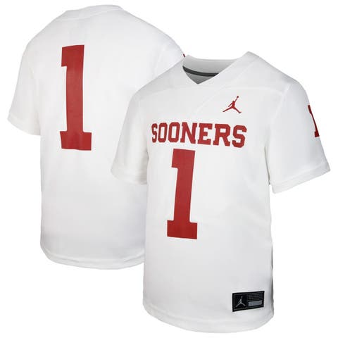 Youth Jordan Brand #1 White Oklahoma Sooners Untouchable Replica Game Jersey