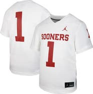 Jordan Brand Youth Jordan Brand #1 White Oklahoma Sooners Untouchable Replica Game Jersey