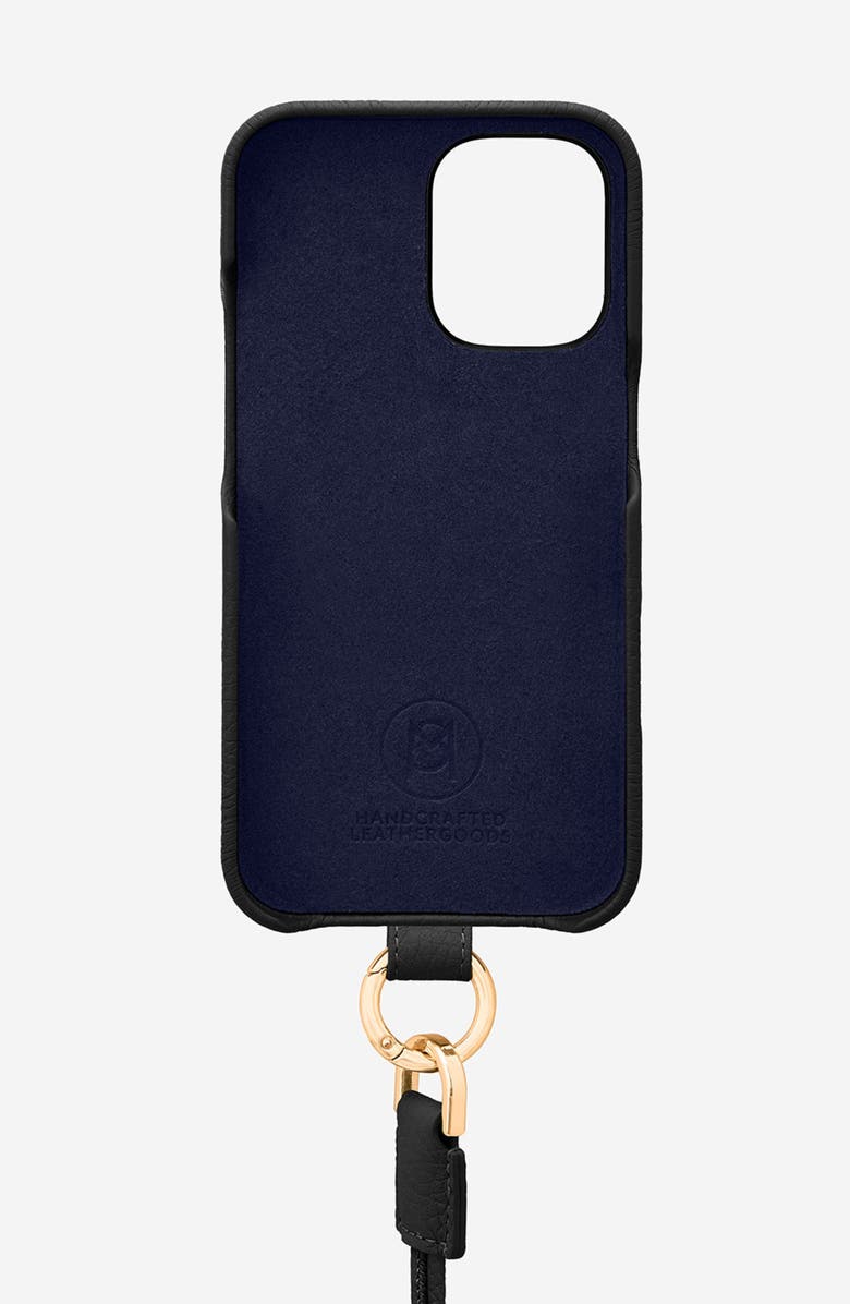 MAISON de SABRÉ Sling Phone Case, Alternate, color, Black Caviar