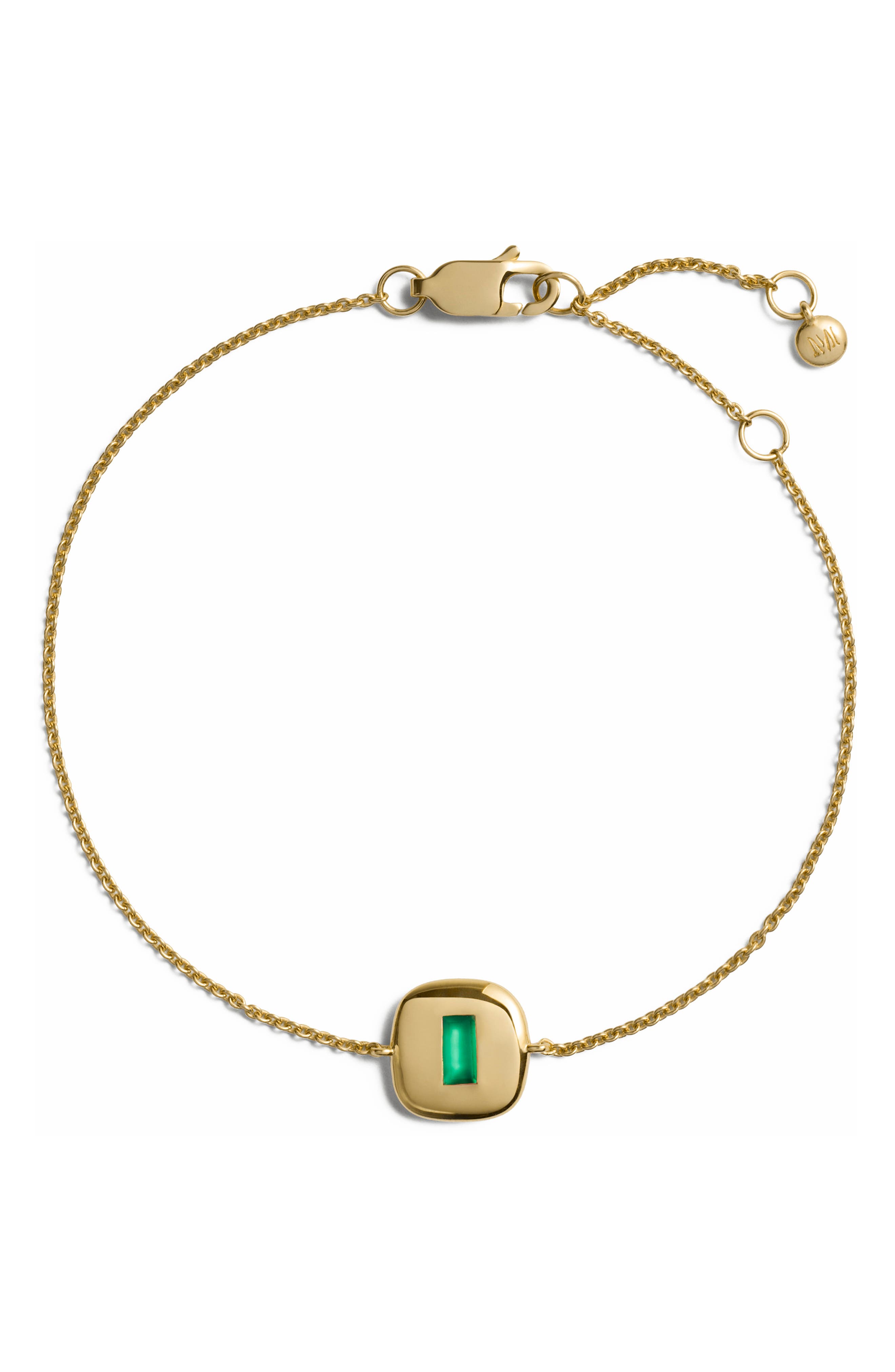 18K GOLD VERMEIL / GREEN ONYX