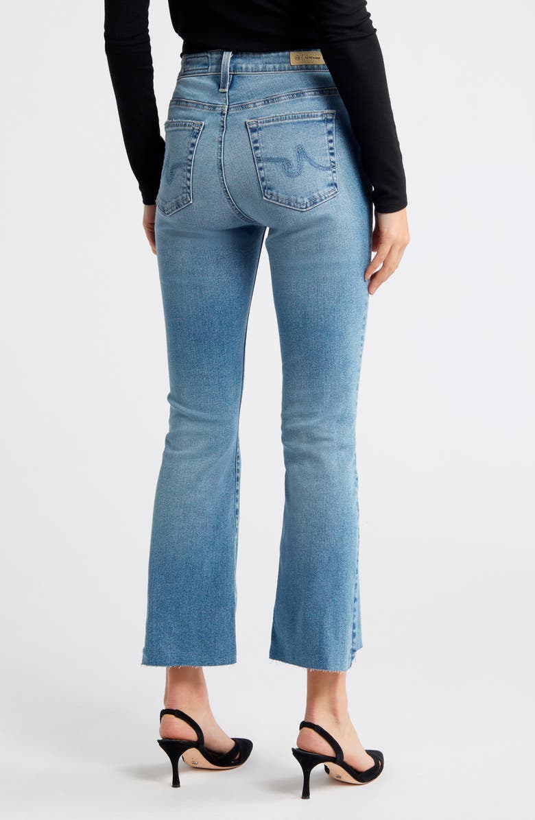 AG Farrah Distressed High Waist Raw Step Hem Bootcut Jeans, Alternate, color, 