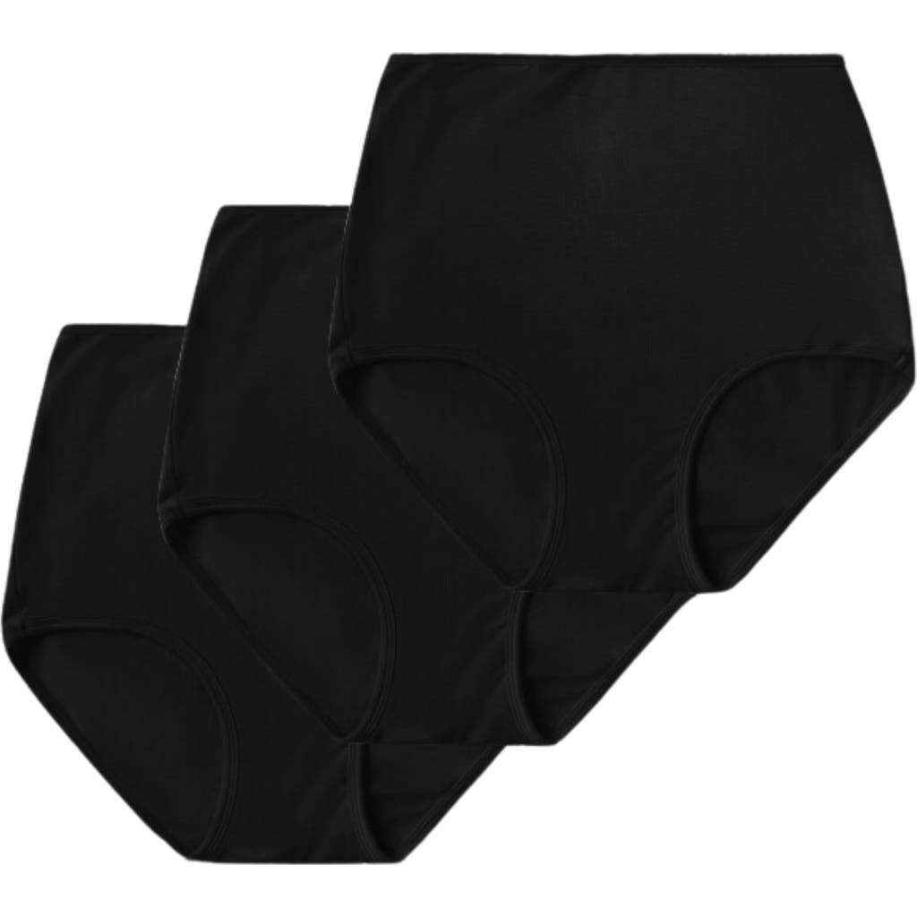 Proclaim 3-pack High-rise Ultra Soft Sustainable Briefs In Black