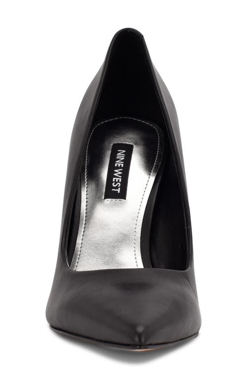 Nine West Women's Fresh Stiletto Pointy Toe Dress Pumps Women's Shoes In Black Leather