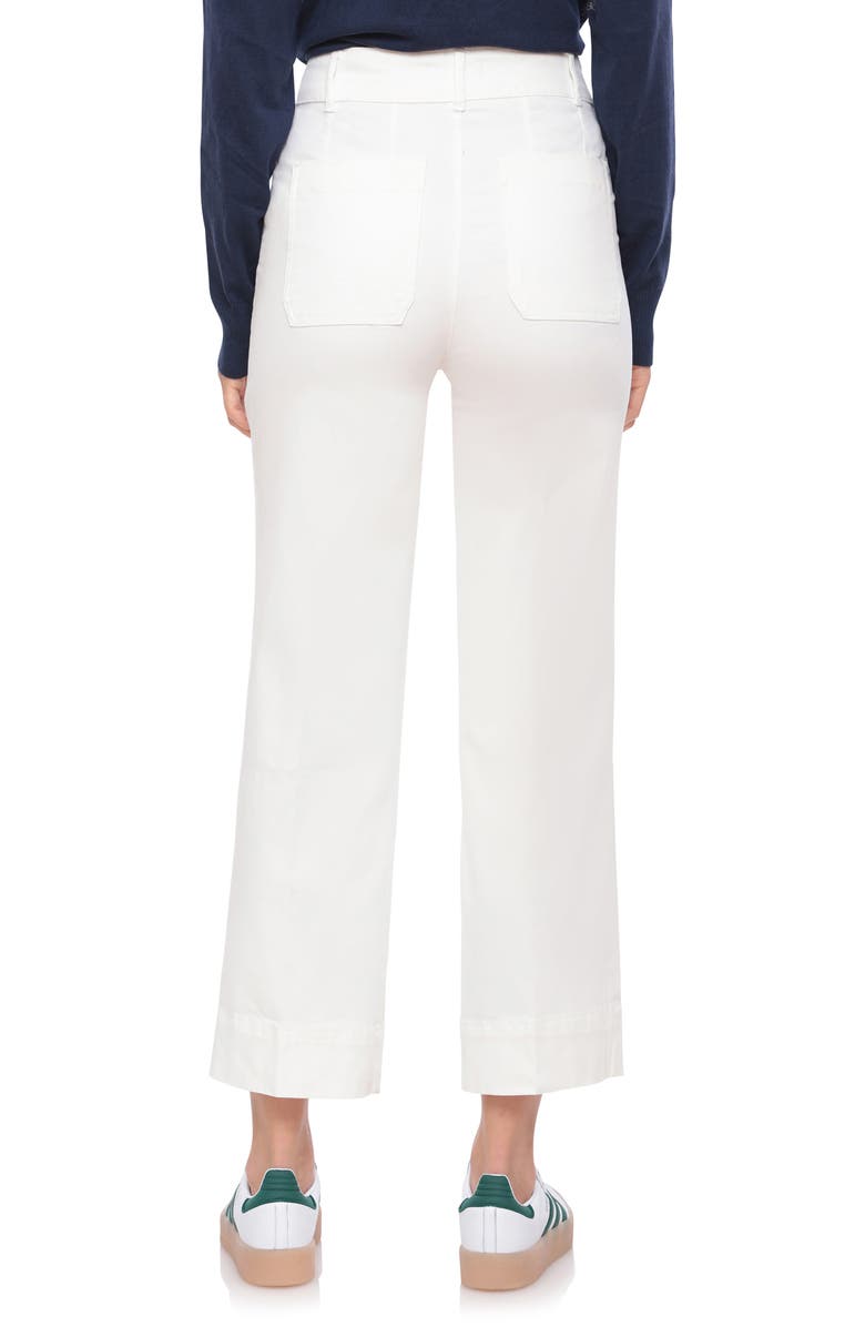 Bagatelle Patch Pocket Stretch Cotton Ankle Wide Leg Pants, Alternate, color,