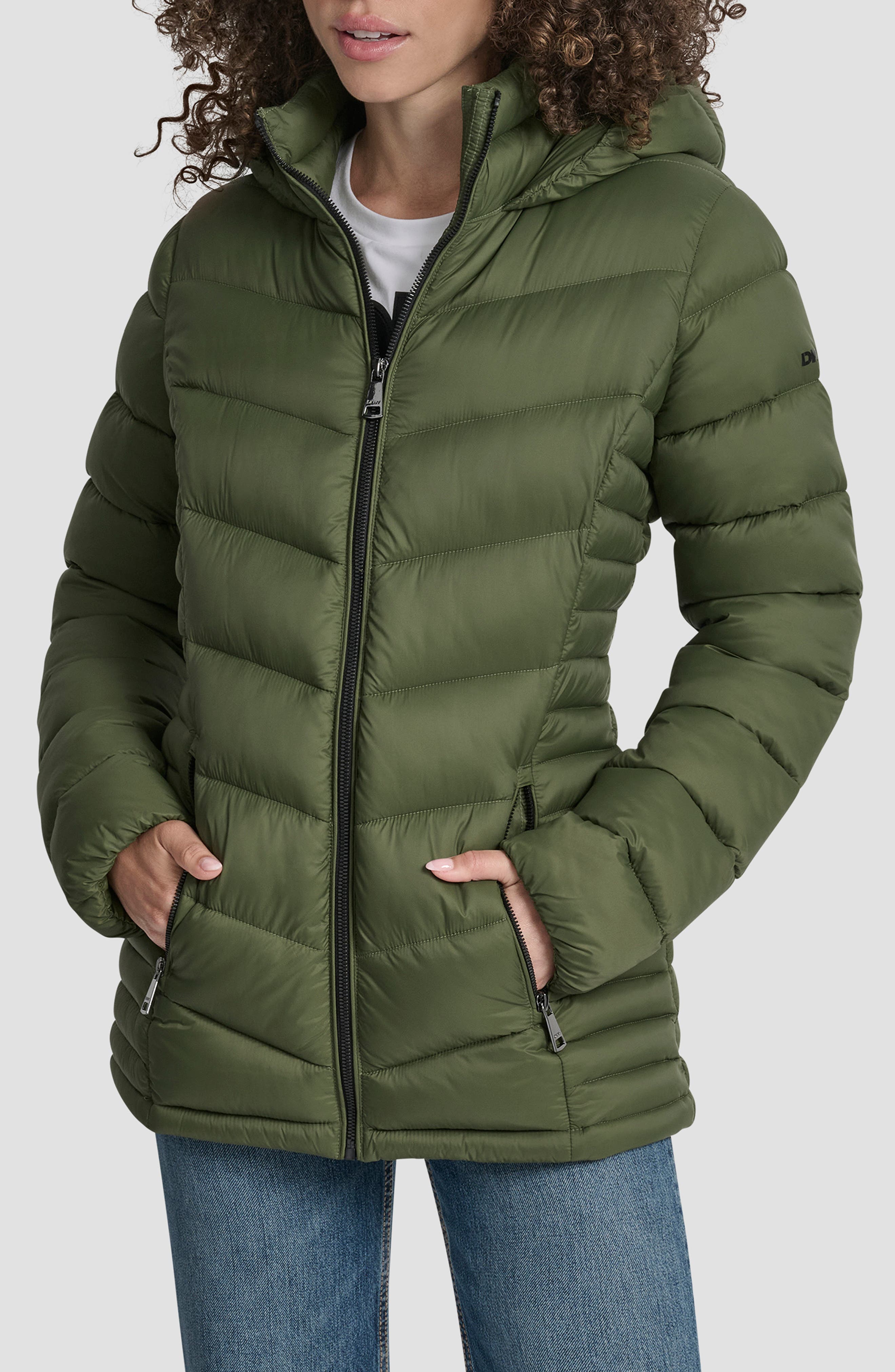 DKNY Cire Packable Hooded Puffer Jacket