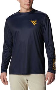 Columbia Men's Columbia Navy West Virginia Mountaineers Terminal Shot Omni-Shade Omni-Wick Long Sleeve T-Shirt