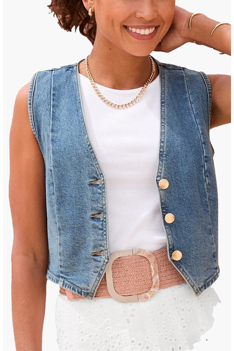 Denim Vest, Main, color, Blue Wash