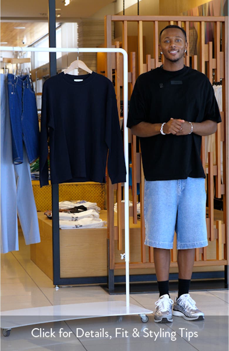 Long Sleeve Waffle Stitch T-Shirt, sales video thumbnail