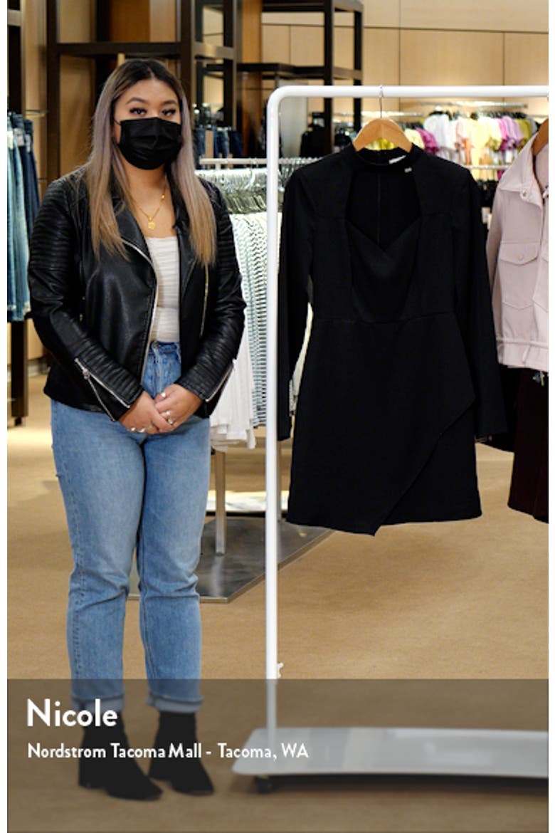 Gleely Long Sleeve Mock Neck Cutout Dress video