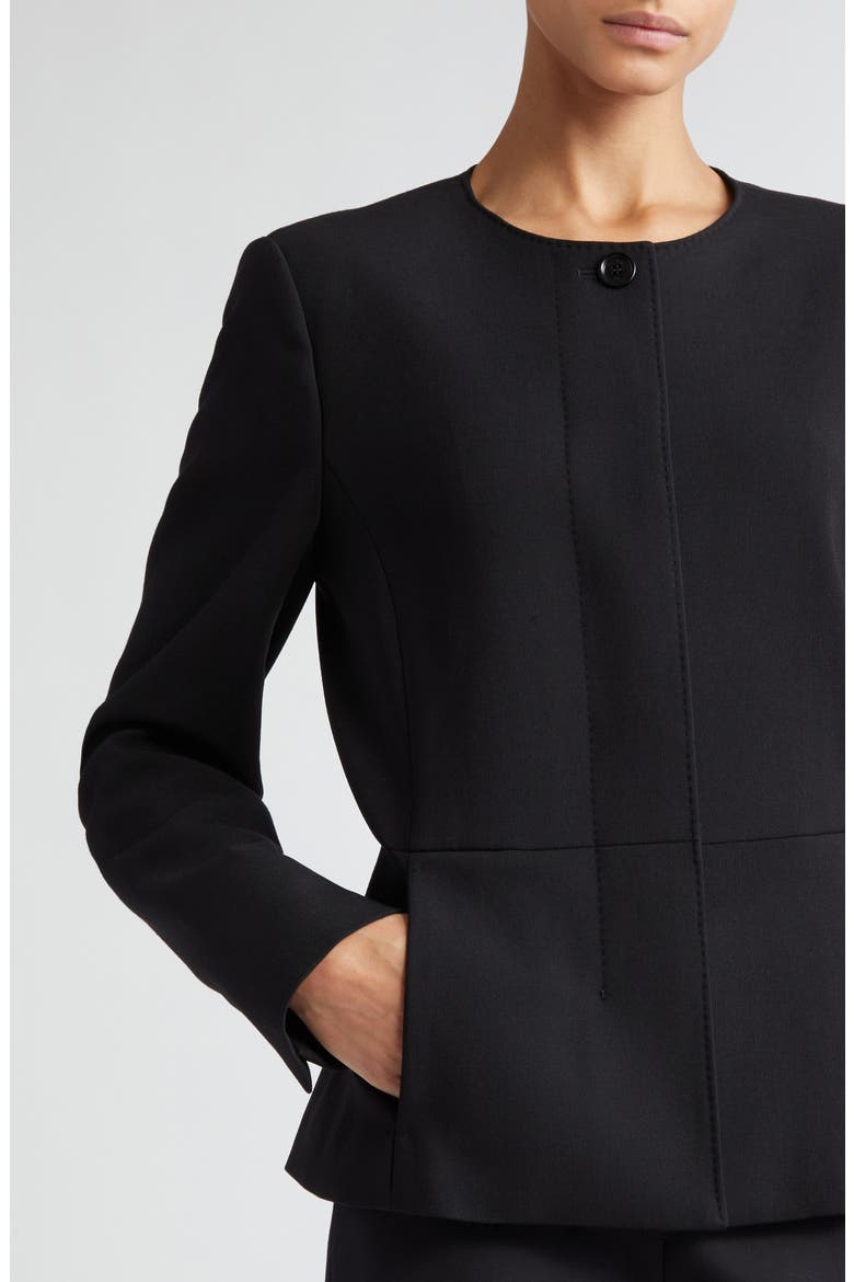 Pepli Stretch Virgin Wool Jacket, Alternate, color, BLACK