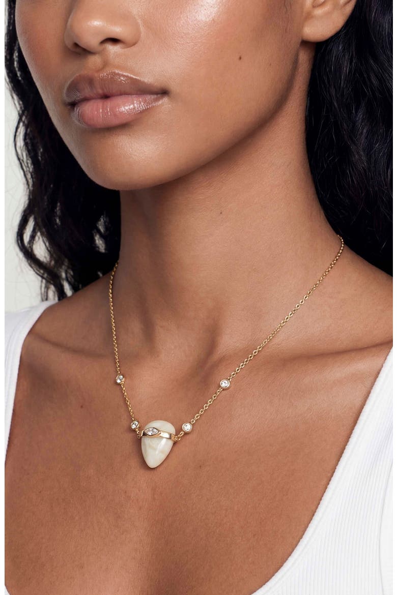 Solstice Pendant Necklace, Alternate, color, BONE
