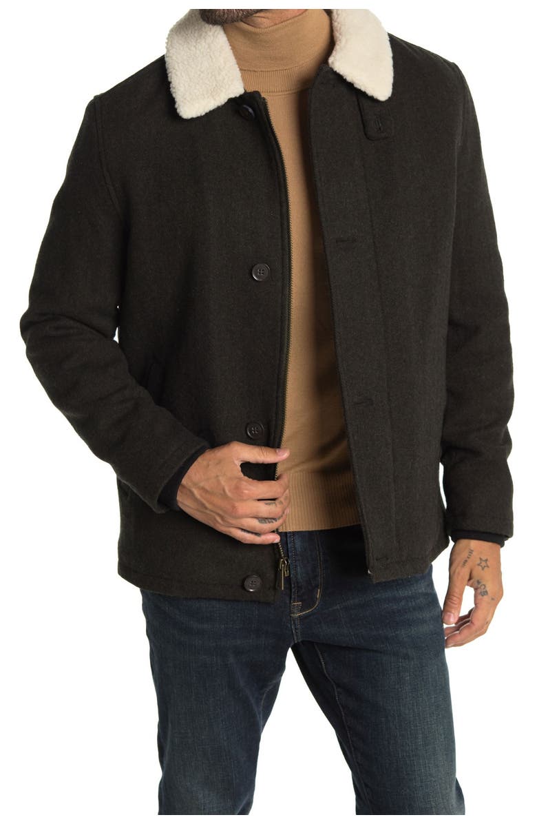 Cole Haan Faux Shearling Lined Jacket, Main, color,