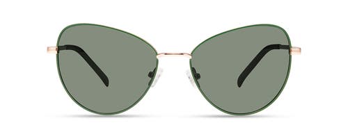 Eco Heather Sunglasses In Green/rose Gold