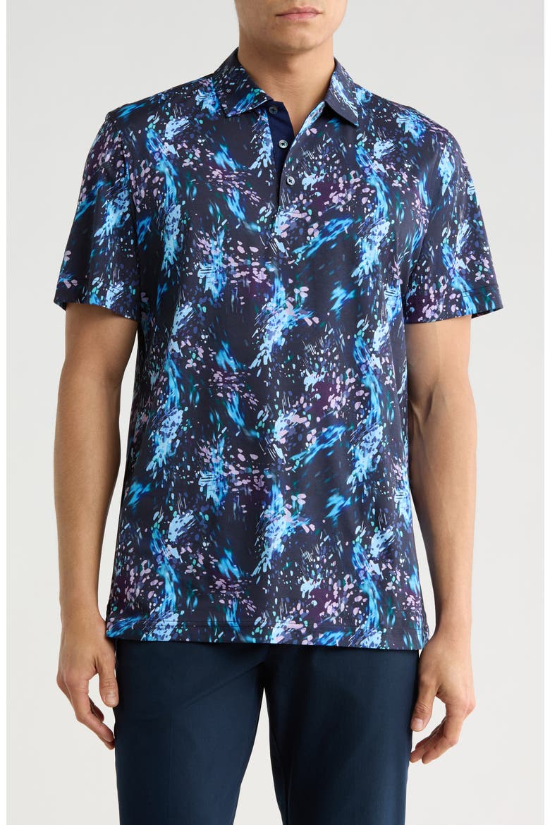 Mercerized Cotton Polo, Main, color, NAVY