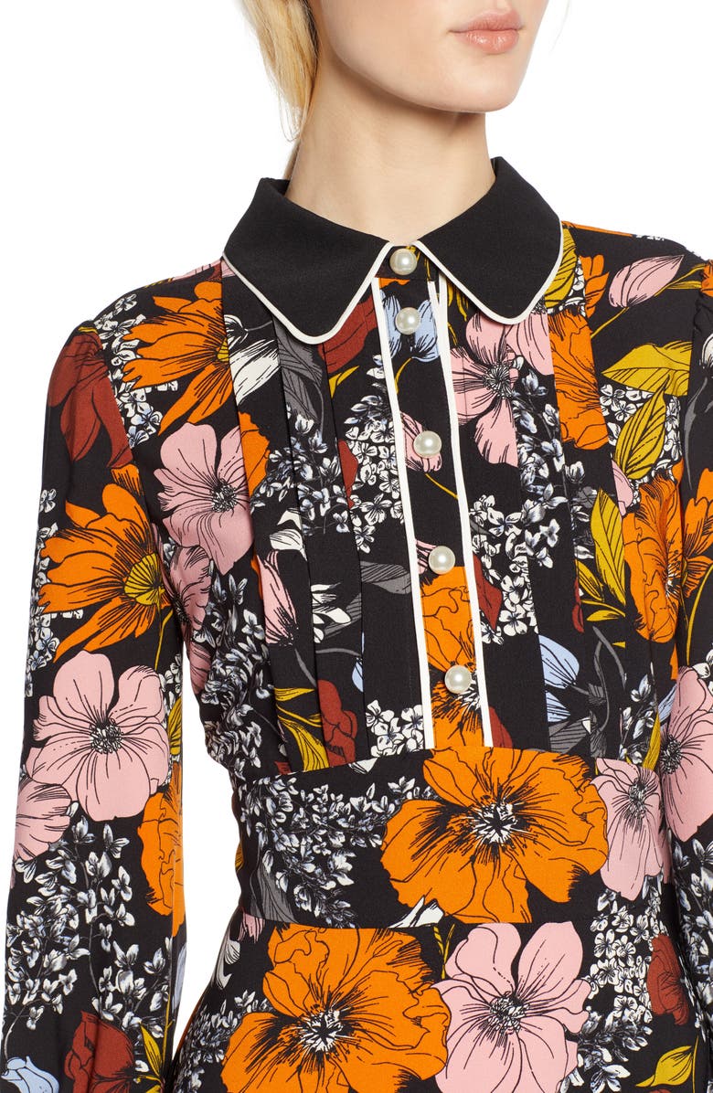 Halogen<sup>®</sup> x Atlantic-Pacific Floral Print A-Line Dress, Alternate, color,