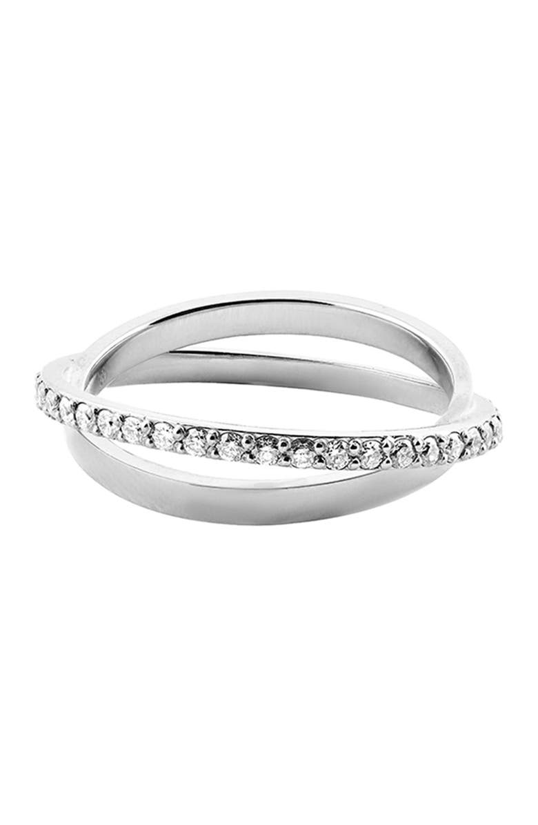 LANA 14K White Gold Diamond Twist Ring - Size 7 - 0.62 ctw, Main, color, 