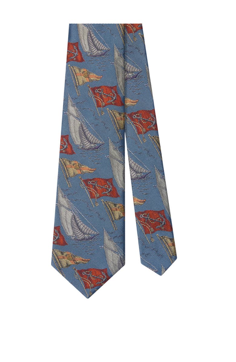 Robert Talbott Robert Boat Flags Best of Class Necktie, Main, color, Blue