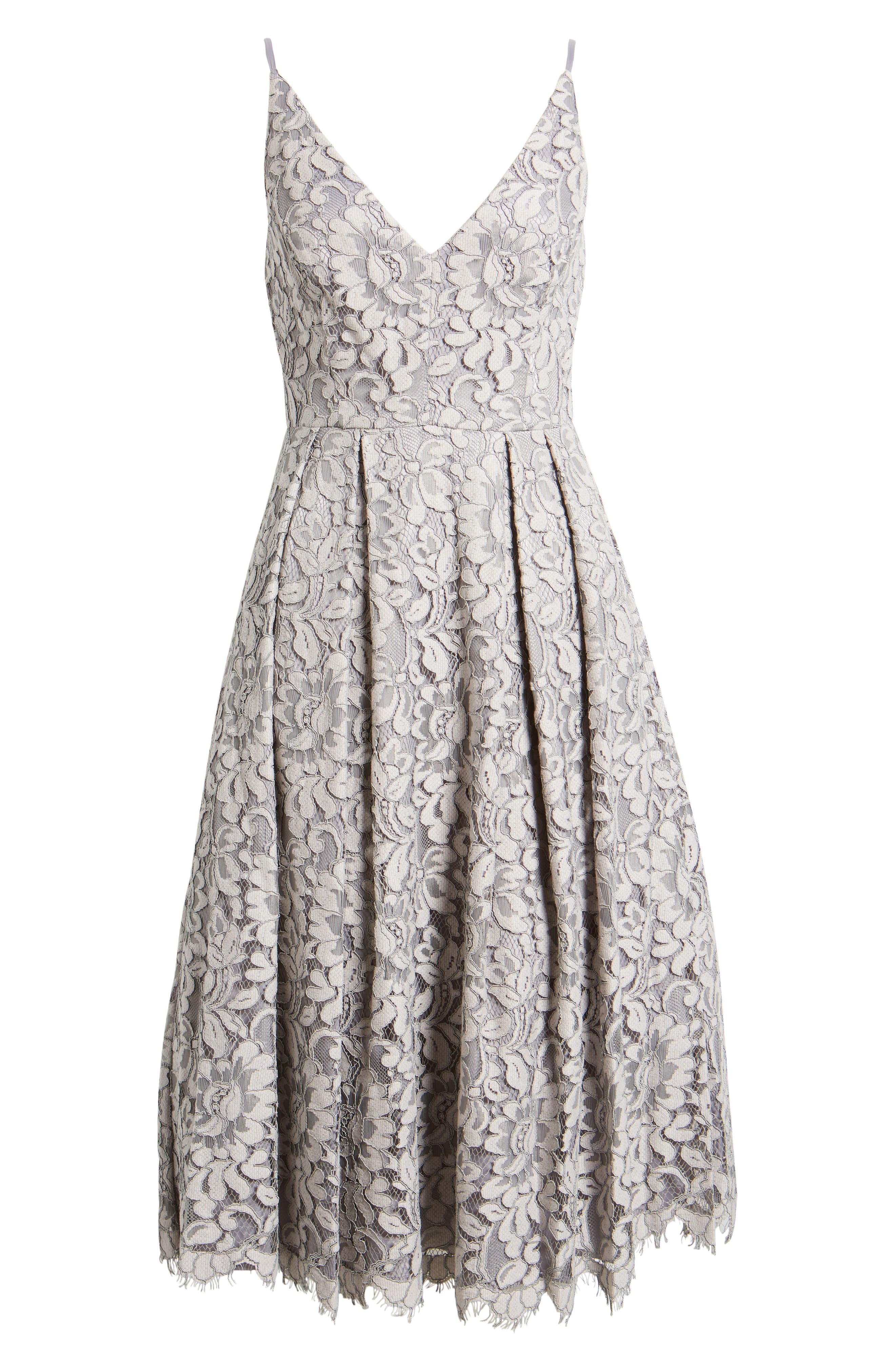 grey lace skater dress Eliza J Overlay (Women) Casual dresses