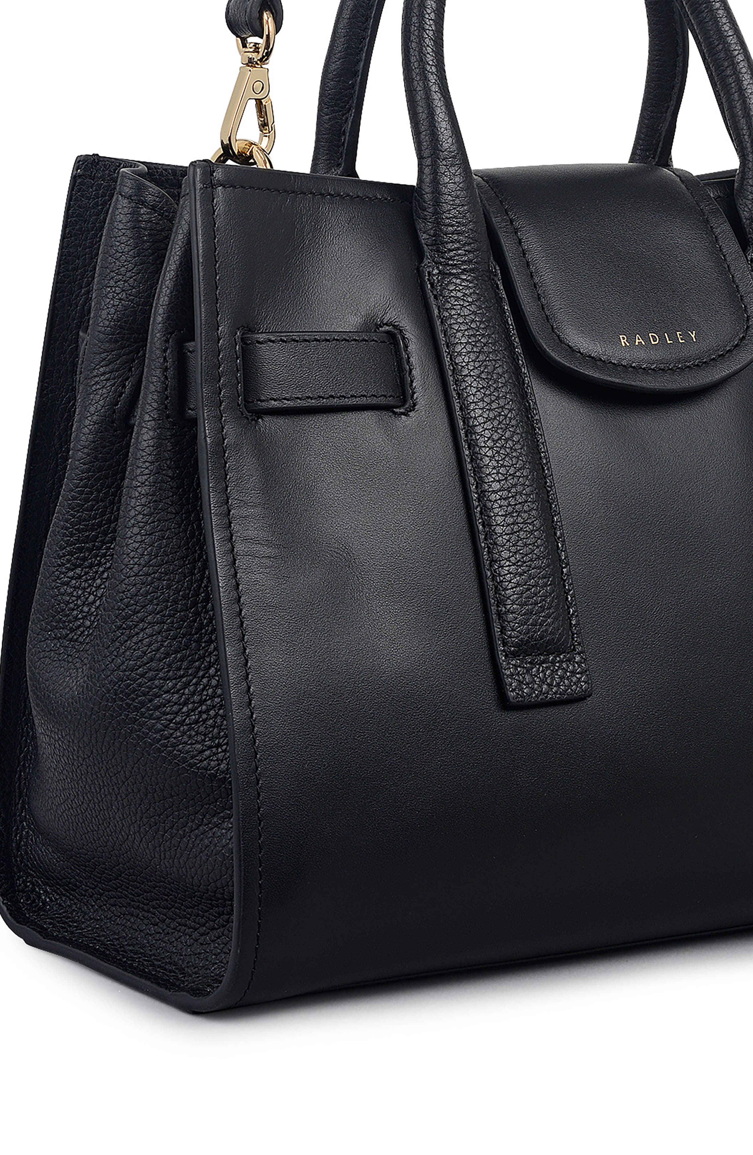 Radley St. Pancras Lane Small Leather Tote Bag, Alternate, color, Black