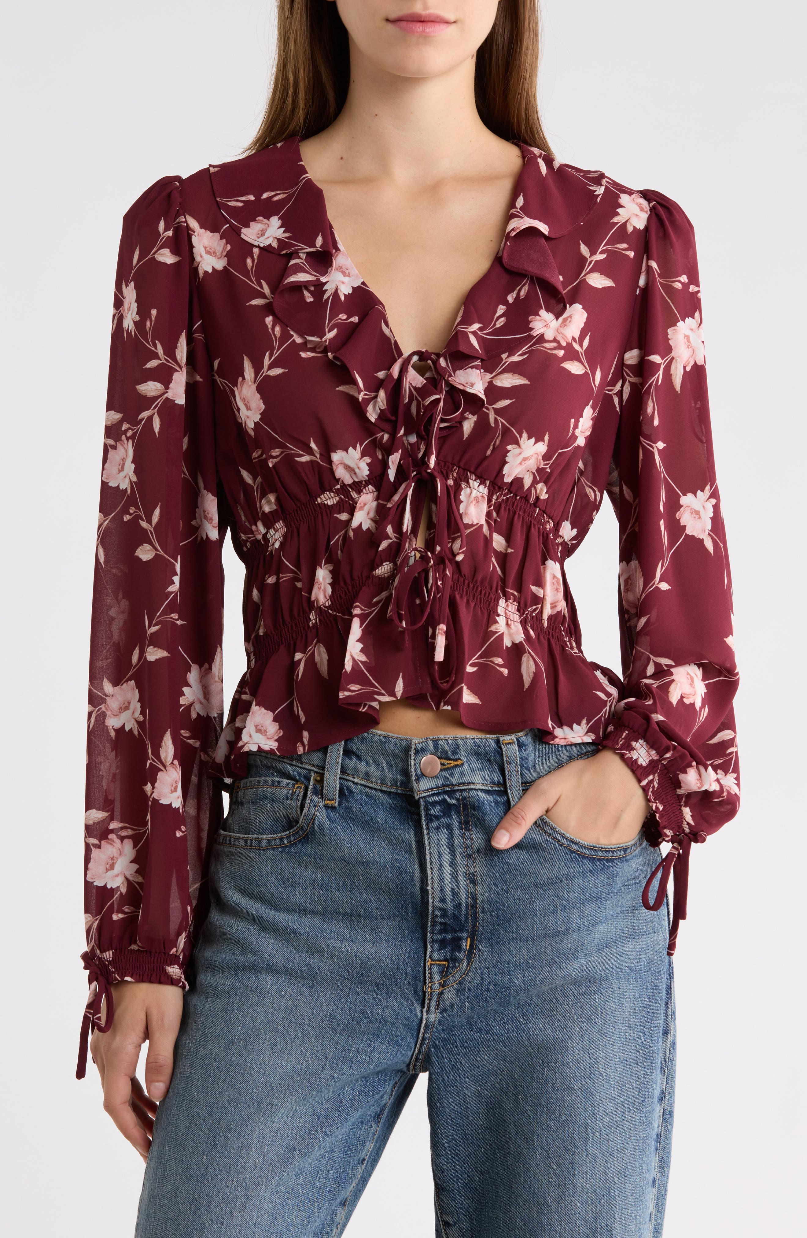 Ruffle Trim Top
