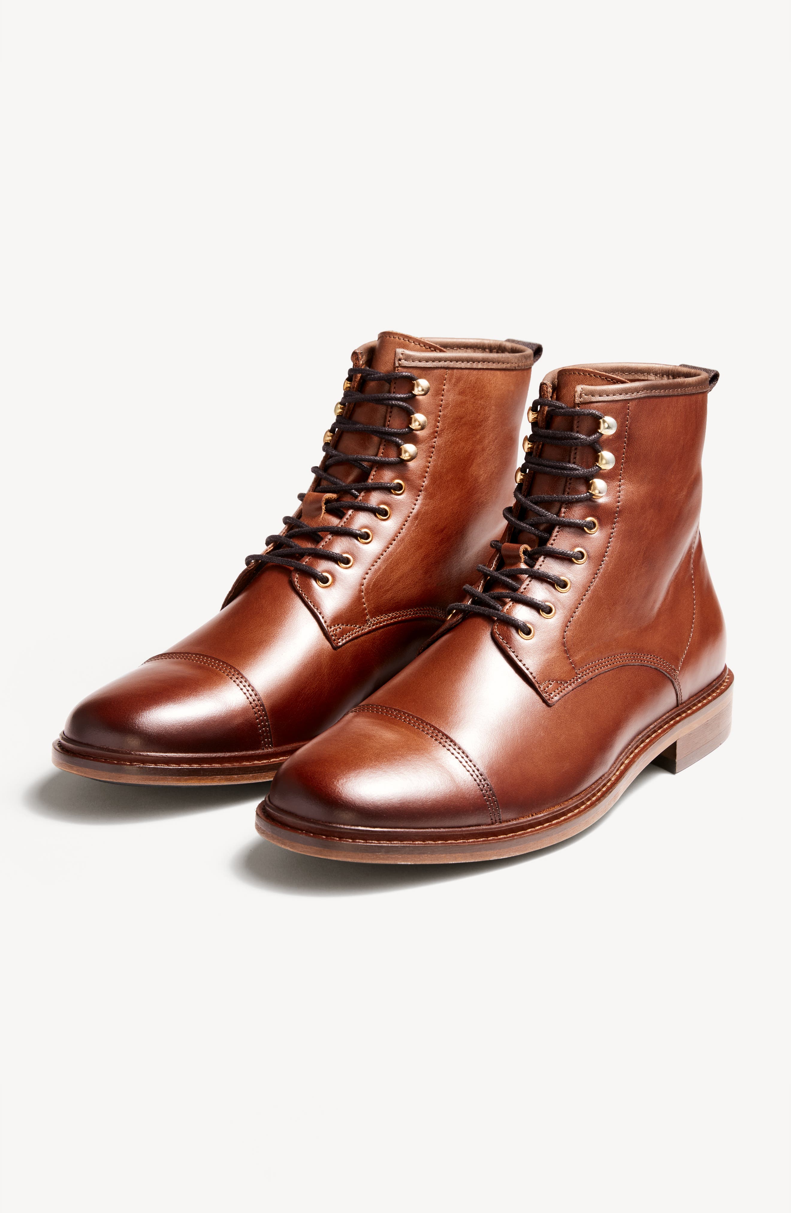 Shoe The Bear Curtis Cap Toe Boot, Alternate, color, 