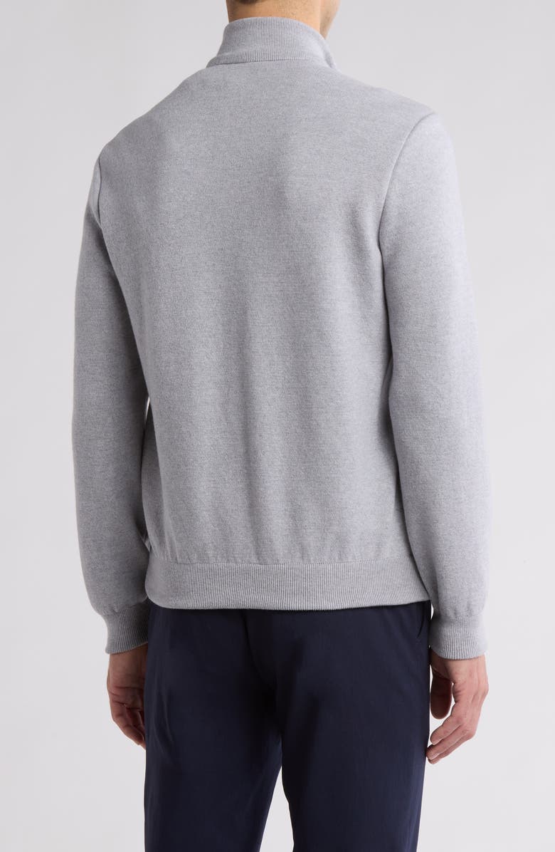 Bugatchi Suede Front Wool Sweater Jacket, Alternate, color, Soy