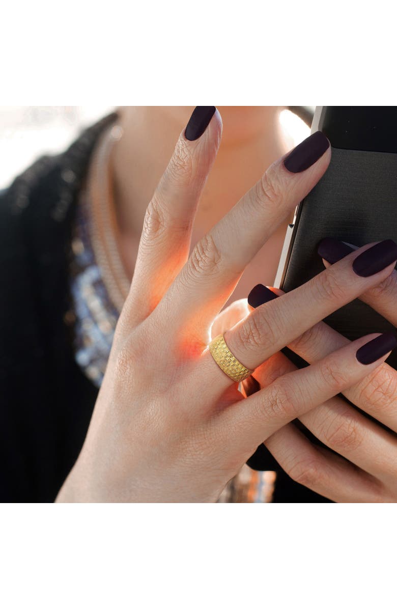 Julianna B. 7mm Geometric Pattern Wedding Band 14k, Alternate, color, 14K Gold