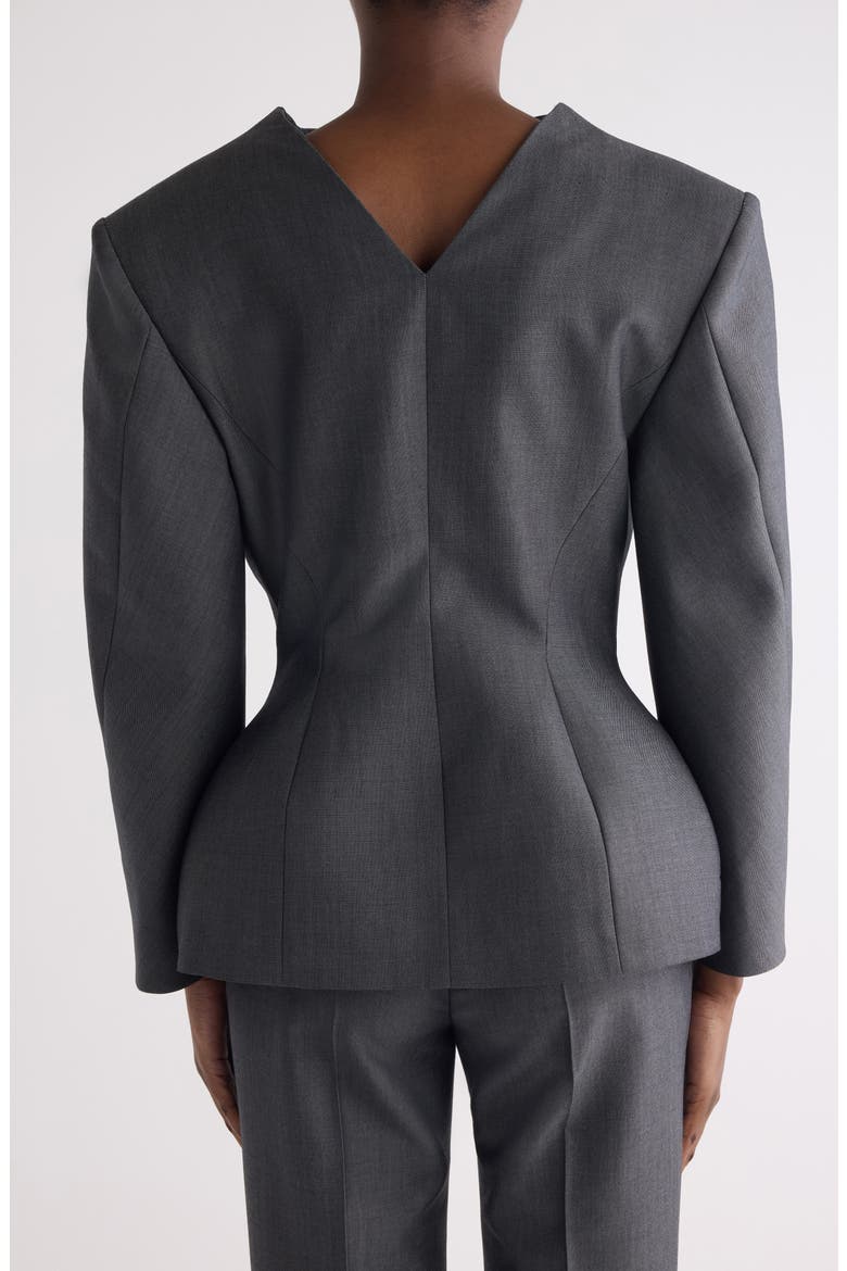 Slashed Stretch Wool Blend Jacket, Alternate, color, GREY MIX