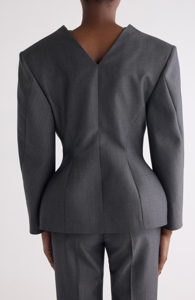 Givenchy Slashed Stretch Wool Blend Jacket, Alternate, color, Grey Mix