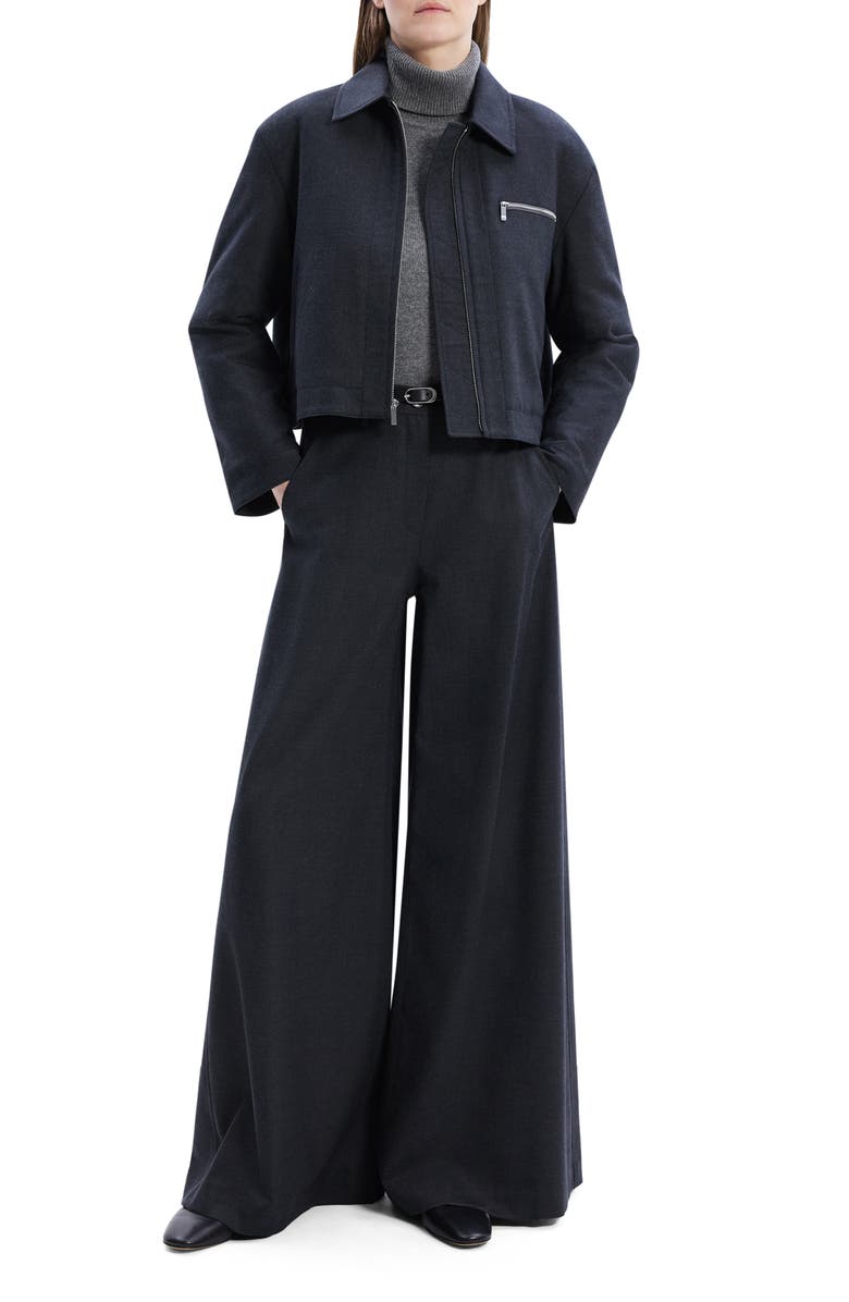 Theory Front Zip Crop Jacket, Alternate, color,