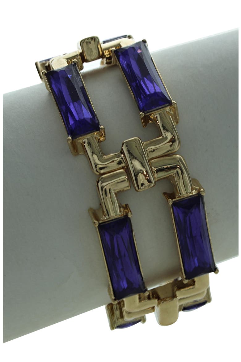 Bianca Crystal Bracelet, Alternate, color, GOLD / PURPLE