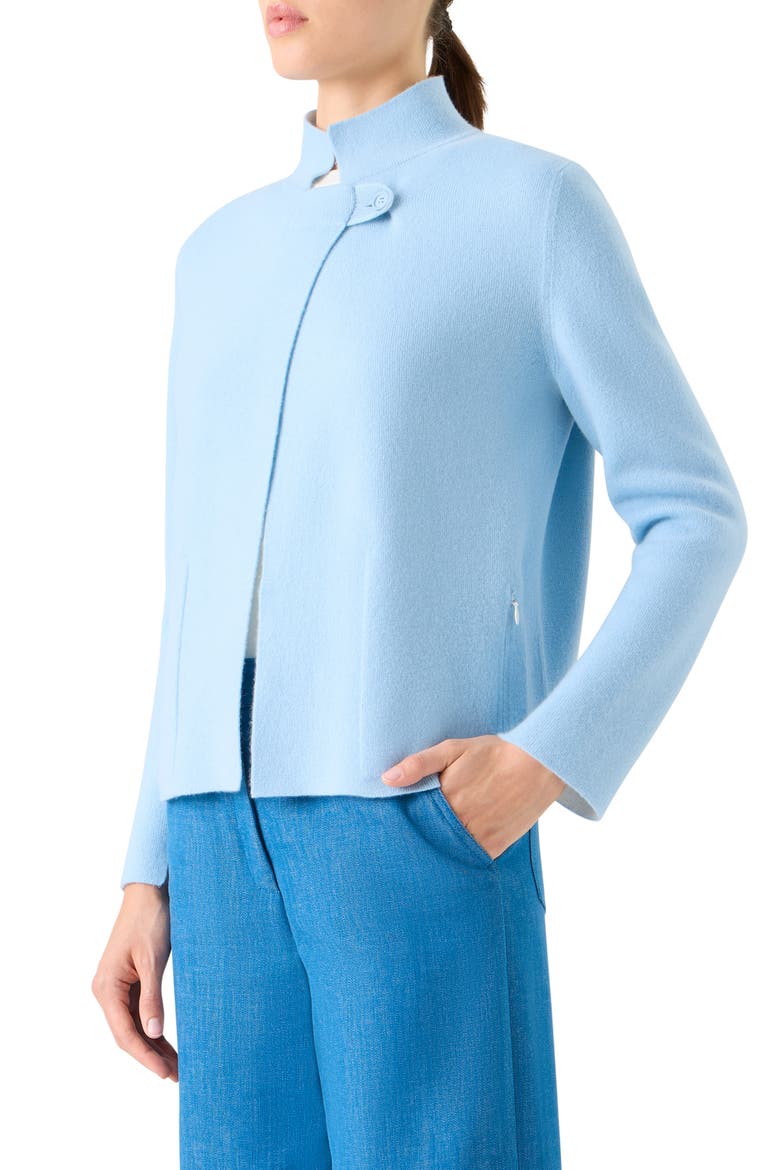 Reversible Cashmere Jacket, Alternate, color, POWDER BLUE-ECRU