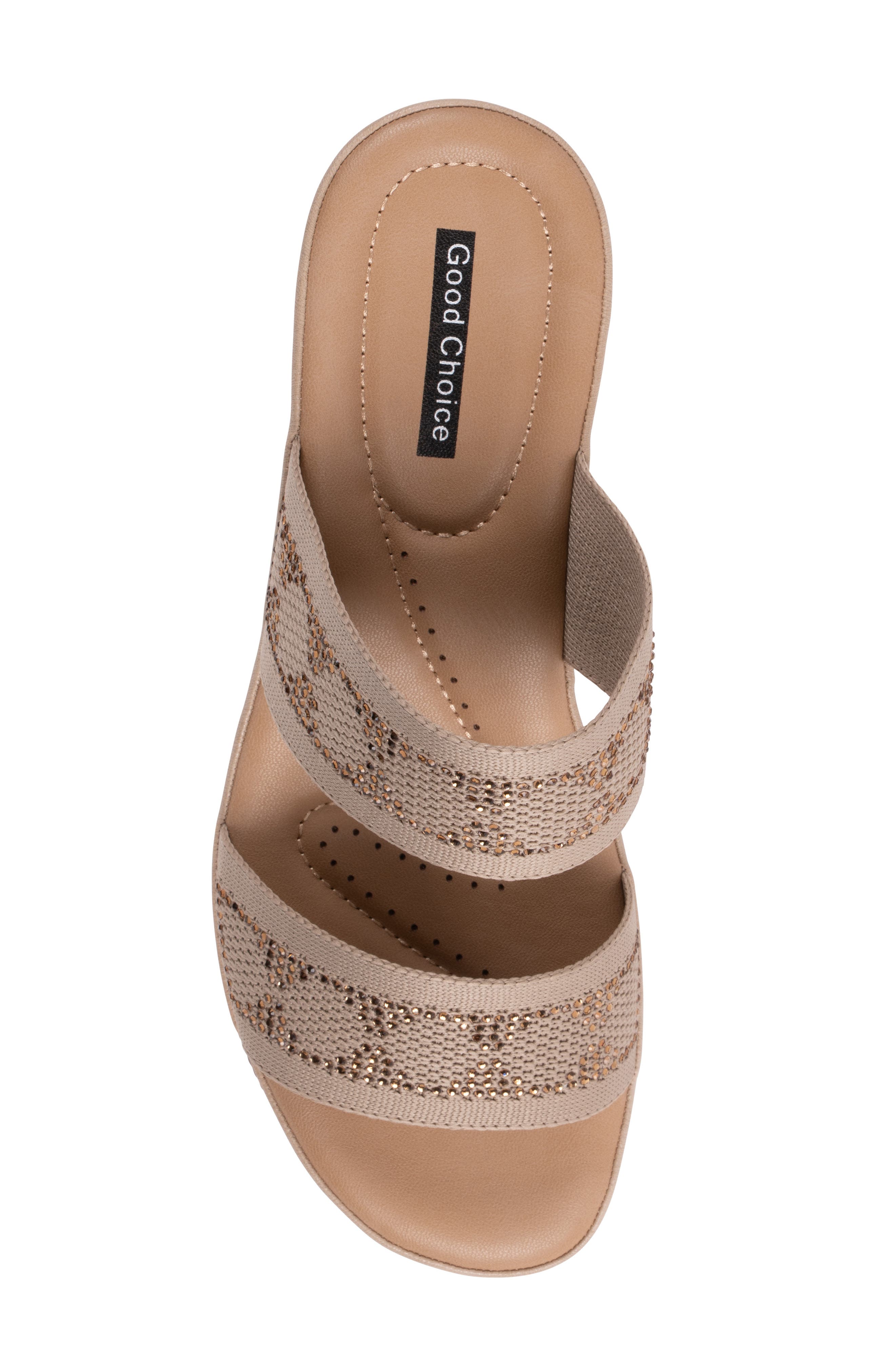 GOOD CHOICE NEW YORK Maycee Wedge Sandal, Alternate, color, Nude