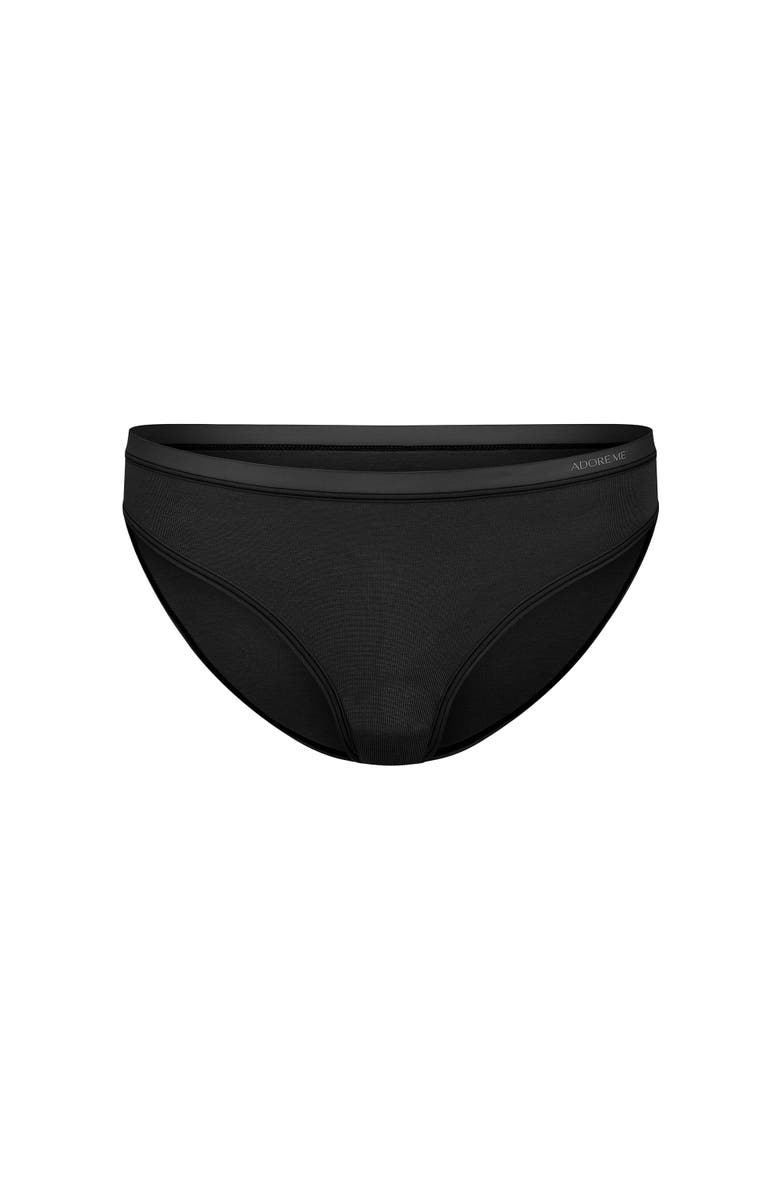 Adore Me Everly Bikini Panties, Alternate, color, Black