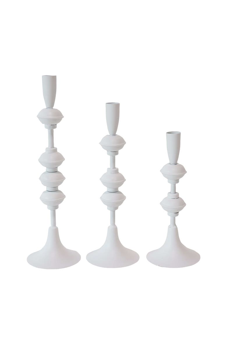 Taper Candle Holder Set of 3, Main, color, White