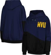 GAMEDAY COUTURE Women's Gameday Couture Navy/Black West Virginia Mountaineers Matchmaker Diagonal Cowl Pullover Hoodie