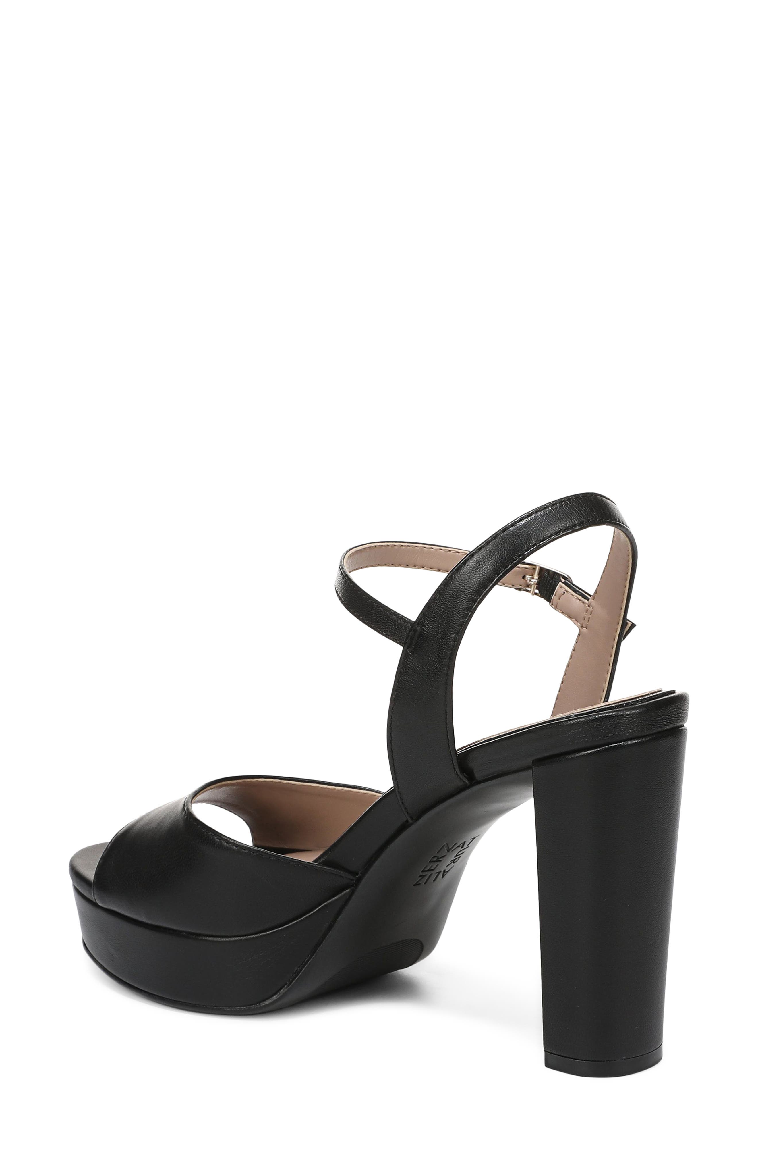 Naturalizer Marigold Ankle Strap Platform Sandal, Alternate, color, Black Leather