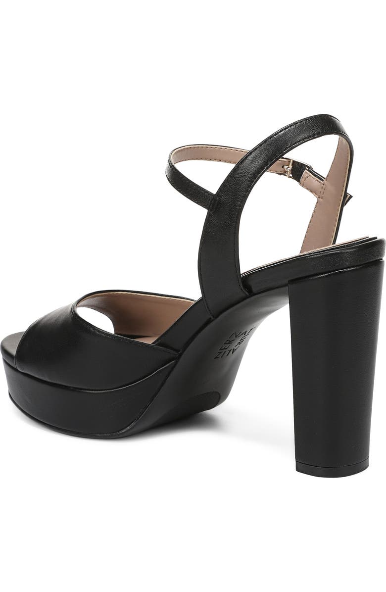 Naturalizer Marigold Ankle Strap Platform Sandal, Alternate, color, Black Leather