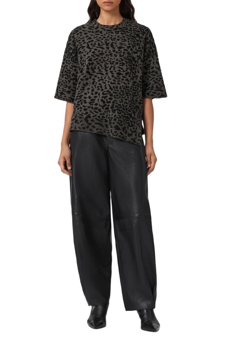 Lenny Animal Print Cotton T-Shirt, Alternate, color, KHAKI BROWN