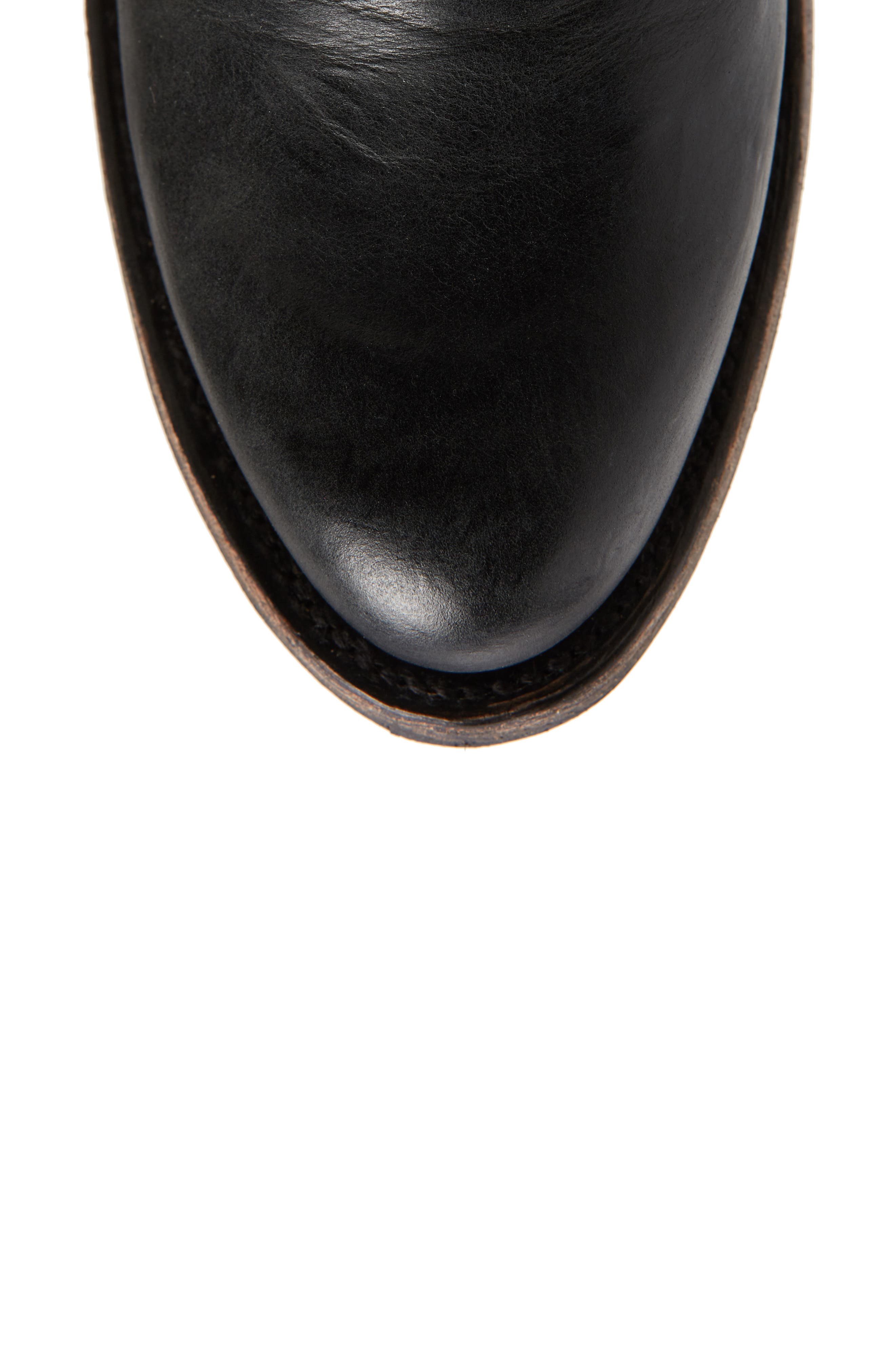 Plain Jane Knee High Western Boot, Alternate, color, BLACK LEATHER